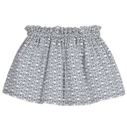 Elie Saab-Navy Blue & White Cotton Skirt | Childrensalon Outlet