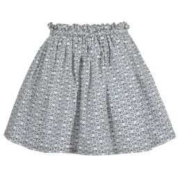 Elie Saab-Teen Blue & White Logo Skirt | Childrensalon Outlet