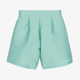 Elie Saab-Teen Girls Aqua Blue Satin Shorts | Childrensalon Outlet