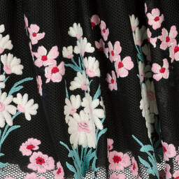 Elie Saab-Teen Girls Black Floral Skirt | Childrensalon Outlet