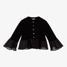 Elie Saab-Черный вязаный кардиган | Childrensalon Outlet