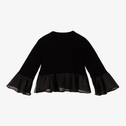 Elie Saab-Черный вязаный кардиган | Childrensalon Outlet