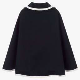 Elie Saab-Teen Girls Blue Buttons Cape | Childrensalon Outlet
