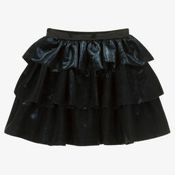 Elie Saab-Teen Girls Blue Glittery Skirt | Childrensalon Outlet
