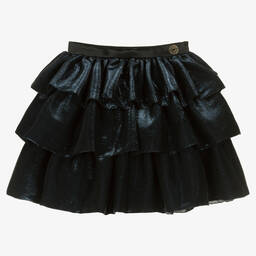 Elie Saab-Teen Girls Blue Glittery Skirt | Childrensalon Outlet