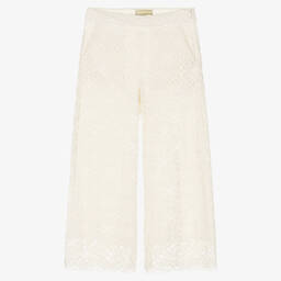 Elie Saab-Teen Girls Ivory Lace Trousers | Childrensalon Outlet