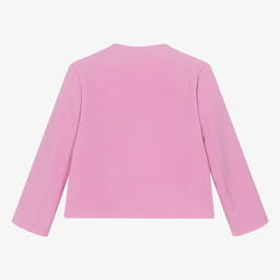 Elie Saab-Teen Girls Pink Studded Diamanté Jacket | Childrensalon Outlet