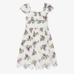 Elie Saab-Teen Girls White Floral Dress | Childrensalon Outlet