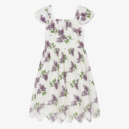 Elie Saab-Teen Girls White Floral Dress | Childrensalon Outlet