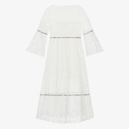 Elie Saab-Teen Girls White Guipure Lace Dress | Childrensalon Outlet