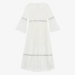 Elie Saab-Teen Girls White Guipure Lace Dress | Childrensalon Outlet