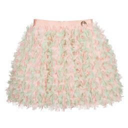 Elie Saab-Teen Pink & Green Logo Skirt | Childrensalon Outlet