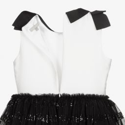Elie Saab-Teen White & Black Tulle Dress | Childrensalon Outlet