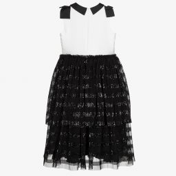 Elie Saab-Teen White & Black Tulle Dress | Childrensalon Outlet