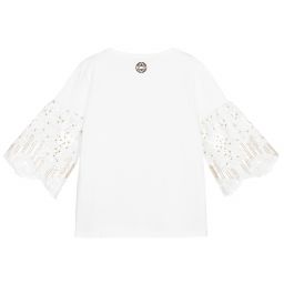 Elie Saab-Teen White Cotton T-Shirt | Childrensalon Outlet