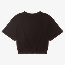 إيل-Black Cotton Logo T-Shirt | Childrensalon Outlet