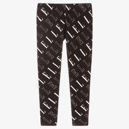 إيل-Black Logo Cotton Leggings | Childrensalon Outlet