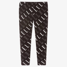 إيل-Black Logo Cotton Leggings | Childrensalon Outlet