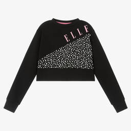 إيل-Girls Black Logo Sweatshirt | Childrensalon Outlet