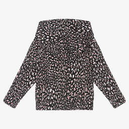 إيل-Girls Black Logo Zip-Up Hoodie | Childrensalon Outlet