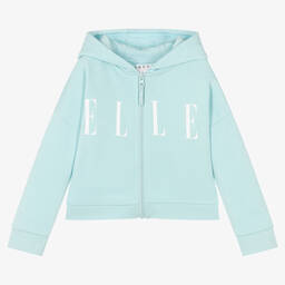 إيل-Girls Blue Jersey Zip-Up Hoodie | Childrensalon Outlet