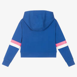 إيل-Girls Blue Logo Zip-Up Hoodie | Childrensalon Outlet