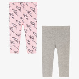 إيل-Girls Grey & Pink Leggings Set | Childrensalon Outlet