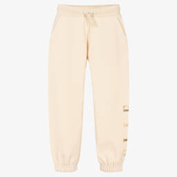 إيل-Girls Ivory Logo Joggers | Childrensalon Outlet