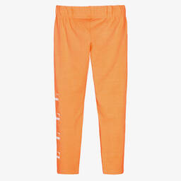 إيل-Girls Orange Cotton Leggings | Childrensalon Outlet