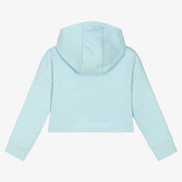 إيل-Girls Pale Blue Logo Hoodie | Childrensalon Outlet