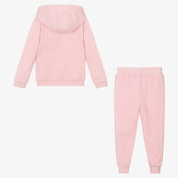 إيل-Girls Pink Cotton Tracksuit | Childrensalon Outlet