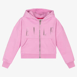 Elle-Girls Pink Cotton Zip-Up Top | Childrensalon Outlet