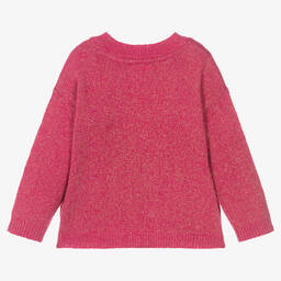 إيل-Girls Pink & Gold Logo Jumper | Childrensalon Outlet
