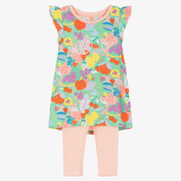 إيل-Girls Pink & Green Legging Set | Childrensalon Outlet