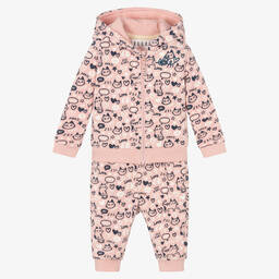 إيل-Girls Pink Jersey Tracksuit | Childrensalon Outlet
