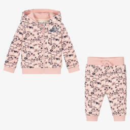 إيل-Girls Pink Jersey Tracksuit | Childrensalon Outlet