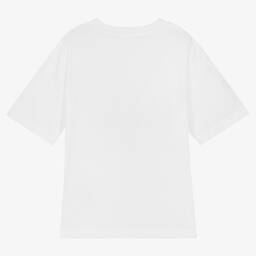Elle-Girls White Cotton Logo T-Shirt | Childrensalon Outlet