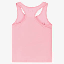 إيل-Pink Cotton Logo Vest Top | Childrensalon Outlet