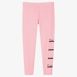 Elle-Pink Logo Cotton Leggings | Childrensalon Outlet