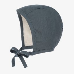 Elodie-Blue Faux Fur Lined Bonnet | Childrensalon Outlet