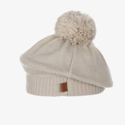 Elodie-Girls Ivory Wool Blend Beret | Childrensalon Outlet