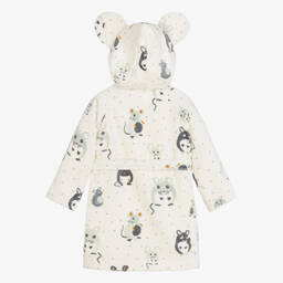 Elodie-Ivory & Grey Mouse Bathrobe | Childrensalon Outlet