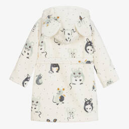 Elodie-Ivory & Grey Mouse Bathrobe | Childrensalon Outlet