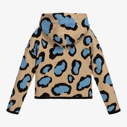 Elsy-Beige Leopard Print Hoodie | Childrensalon Outlet