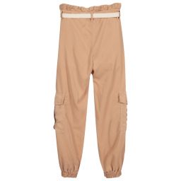 Elsy-Бежевые брюки карго из вискозы | Childrensalon Outlet