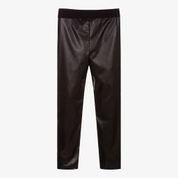 Elsy-ليغنغز جلد صناعي لون أسود للبنات | Childrensalon Outlet