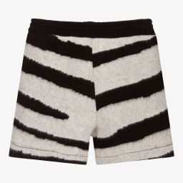 Elsy-Black & Ivory Knitted Shorts | Childrensalon Outlet