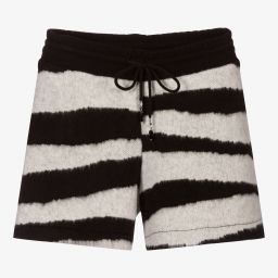 Elsy-Black & Ivory Knitted Shorts | Childrensalon Outlet