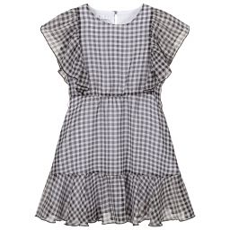 Elsy-Черно-белое платье в клетку | Childrensalon Outlet