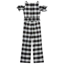 Elsy-Черно-белый комбинезон в клетку | Childrensalon Outlet